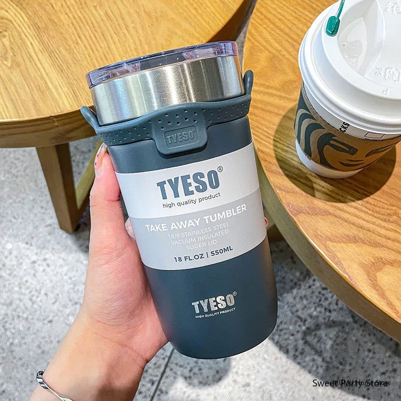 Thermos Water Bottle with Straw Car Coffee Mug